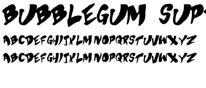 Bubblegum Superstar font